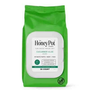 The Honey Pot Company salviette a base vegetale cura femminile cetriolo aloe 30 ct - Foto 1 di 1