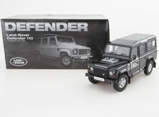 1:18 DORLOP Land Rover Defender 110 One Ten Black+Flags Decals+Shovel RHD NEW ED