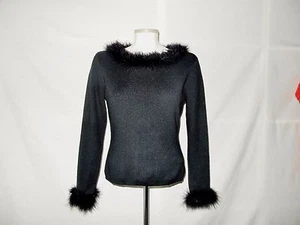 GRÖSSE S M JOSEPH A MARABU FEDERAUSSCHNITT SCHWARZ SEIDE NYLONMISCHUNG Gr 4 6 - Bild 1 von 6