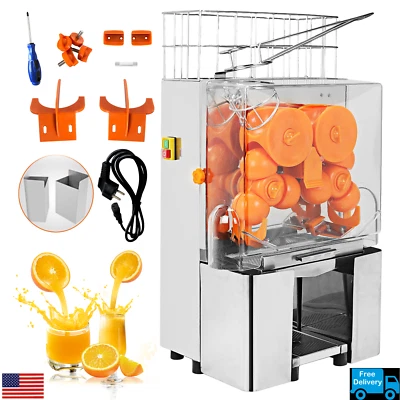 TECSPACE Nueva Máquina Exprimidora Eléctrica Naranja 304 Acero Inoxidable 120W Comercial Foto 1 de 4