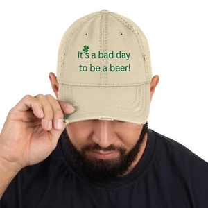 St. Patricks Day Embroidered Hat - Distressed! - Picture 1 of 4