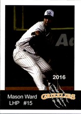 2016 Gastonia Grizzlies Team Issue #24 Mason Ward Kennesaw State Canton Georgia