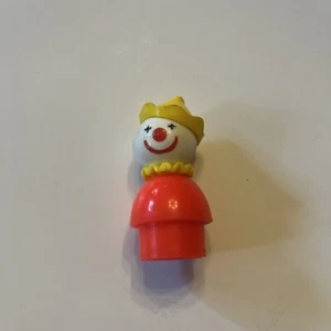 Fisher Price Vintage Little People Circus Train 991 Clown Yellow Hat Figure Only - Picture 1 of 7