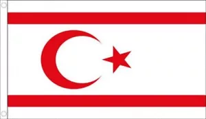 NORTH CYPRUS FLAG 5' x 3' Turkey Turkish Northern Cypriot Flags - Picture 1 of 1