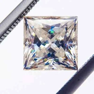 Certified 2.00 Ct Princess Cut Lab Grown Diamond D Color VVS1 Gemstone S2 - Picture 1 of 4