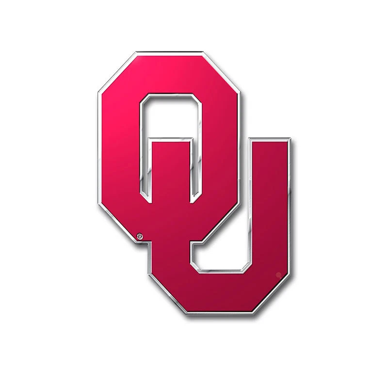 New NCAA Oklahoma Sooners Car Truck Aluminum Color 3-D Sticker Decal Emblem - Image 1 of 3
