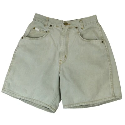 Pantalones Cortos Vaqueros Mamá Vaqueros Chic Años 90 Cintura Alta Vintage Gris Verde Talla 11 100% Algodón Foto 1 de 4