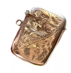 LUX Victorian Match Safe Fob, Sterling Silver Vesta, English Hallmarks - Picture 1 of 5