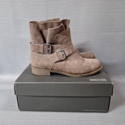 Botines Kenneth Cole Reaction Gurrl Talk gamuza topo sin cordones talla 7,5 Foto 1 de 4