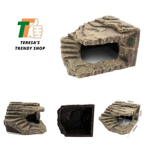 Resin Reptile Hideouts Cave Habitat Decor for Gecko Leopard Lizards Toad Turt... - Picture 1 of 8