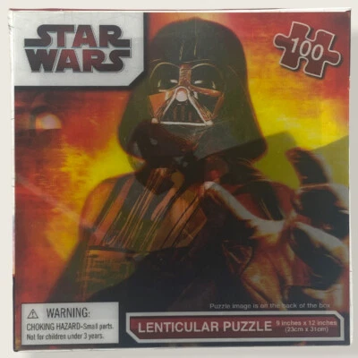 Star Wars Lenticular Puzzle Darth Vader 100 Pieces Actual Size 12”x9” New Sealed - Image 1 of 4