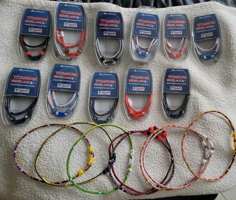 Phiten Titanium Necklace X30 MLB NCAA Pick ONE  22"usc Oregon Texas lsu michigan Cover
