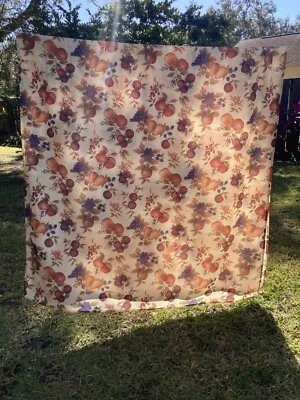 Autumn Fruit Fall Harvest Tablecloth 60"W x 120"L Polyester Clean - Image 1 of 4