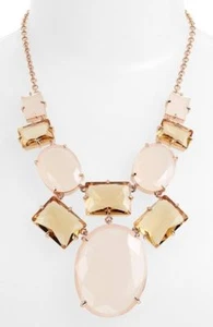 KATE SPADE HANCOCK PARK CHANDELIER DROP NECKLACE BLUSH ROSE GOLD PINK STATEMENT - Picture 1 of 9