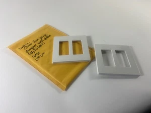 Lutron Claro CW-2B-WH Satin Colors 2-Gang Wallplate White Screwless Cover #1 - Picture 1 of 3