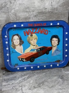 Vintage Dukes of Hazzard Serviertablett Werbeschild Blech TV Serie Show Mopar Höhle - Bild 1 von 12