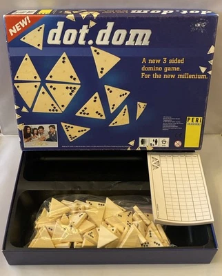 Vintage Dot Dom 3 Sided Domino Board Game - Peri Spiele - COMPLETE - Family Fun - Image 1 of 4