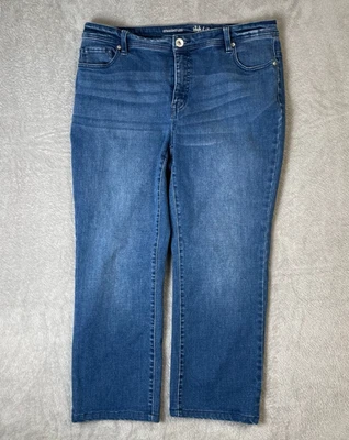 Style&co. Jeans para mujer 14 W lavado medio pierna recta Foto 1 de 4