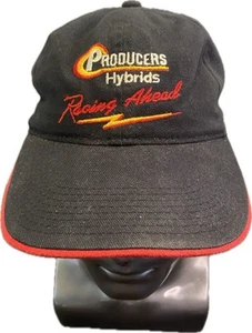 VTG Producers HYBRIDS Hat SEED RACING AHEAD Black And Red Hat - Picture 1 of 11