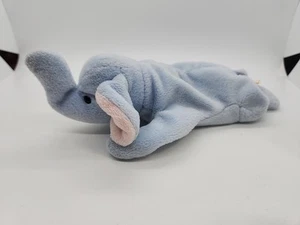 Ty Beanie Babies Peanut The Elephant - Light Blue - Picture 1 of 7