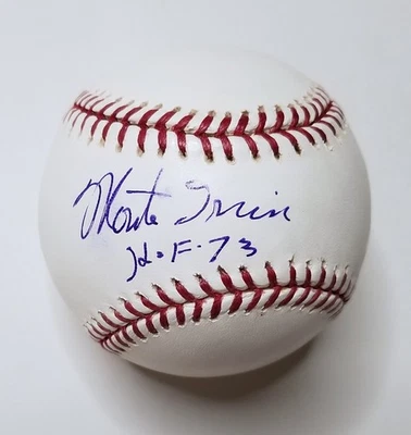 Monte Irvin REAL hand SIGNED Baseball COA Autographed MLB HOF 73 Giants Cubs - Image 1 of 4