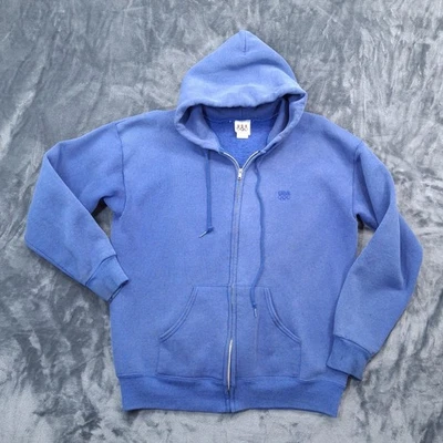 Vintage USA Olympics Hoodie Mens Large Blue Full Zip Fleece Made in USA USOC 90s - Image 1 of 4