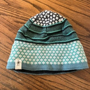 Smartwool Teal Merino Wool Beanie Hat Unisex Youth Winter Skiing Sledding - Picture 1 of 7
