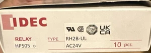 New BNIB 10 pieces Of IDEC Power Relay RH2B-UL AC24V - Picture 1 of 2