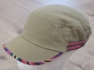 Claire's Girls Kids Tan Canvas Newsboy Hat w Embroidery Accents Y2K by Claire's - Picture 1 of 7