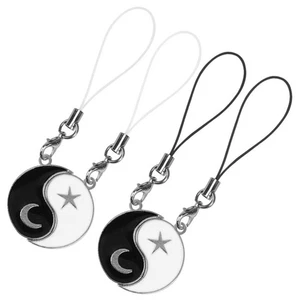 2 Pairs Mobilfunkkettenschmuck Liebhaber Telefon Charms Ästhetisch - Photo 1/12