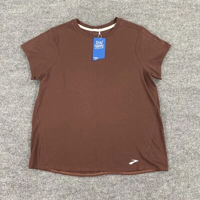 Brooks 女式远距离跑步短袖衬衫 Run Raisin 尺寸 L — 第 1/4 张图片