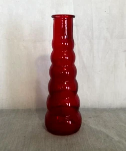 Vintage Red Cranberry Glass Figural 8.5" BUD VASE - Nice!! - Picture 1 of 3