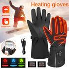 Electric Heated Gloves Rechargeable Battery Hand Warm Windproof Thermal Ski Snow
