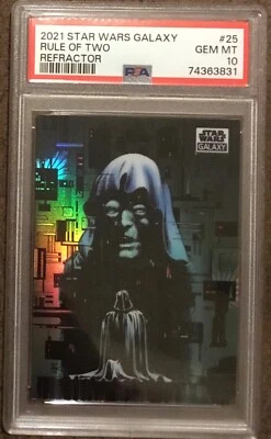 2021 Topps Star Wars Galaxy Chrome REGRA DE DOIS #25 refrator PSA 10 - Imagem 1 de 2