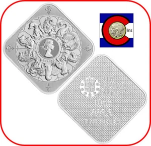 2025 Queen's Beast Completer 10 oz Silver Bullion Bar - UK The Royal Mint - Picture 1 of 5