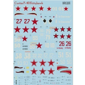 Curtiss P-40 Kittehawk Decals 1:72 Print Scale 72-027 for Aircraft model kit - Bild 1 von 4
