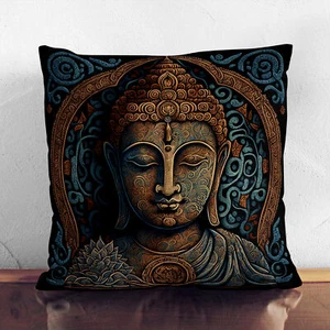 Plump Kissen Buddha Paisley Kunst weicher Streuung Kissenhülle Bezug gefüllt - Bild 1 von 3