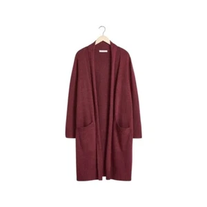 Addition Elle Plus Size Longline Cardigan Sweater Plus Size 1X Wine Color New - Picture 1 of 4