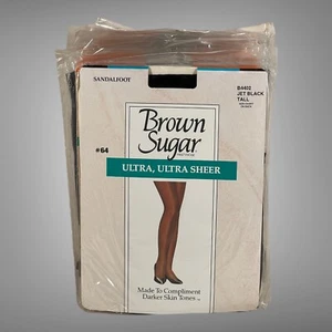 10 Packs Leggs Tall Jet Black Brown Sugar Ultra Sheer Womens Nylons Pantyhose - Picture 1 of 5