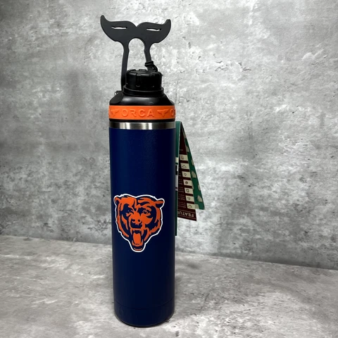 ORCA Chicago Bears Hydra Color Logo Water Bottle 22 oz New With Tag Cover