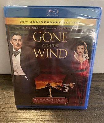 GONE WITH THE WIND - NEW! Sealed [Blu-ray] 70th Anniversary Edition - Image 1 of 4