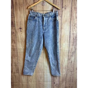 Vintage Chic Acid Wash 100% Cotton High Waisted Mom Jeans Size 16P - Picture 1 of 10