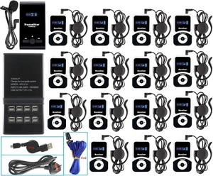 EXMAX® EX-100 Wireless Tour Guide System for Church Translation Tour (1T15R+C16) - Picture 1 of 9