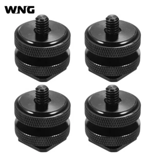 1/4"-20 Tripod Screw Kit Flash Hot Shoe Mount Adapter for DSLR Cameras - Picture 1 of 14