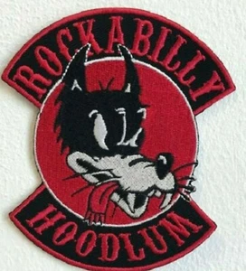 Rockabilly Hoodlum Bikers Iron Sew on Embroidered Patch - Foto 1 di 1