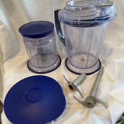 Procesador de alimentos Ninja Master Prep QB900B jarras cuchillas tapas todos los artículos mostrados Foto 1 de 4