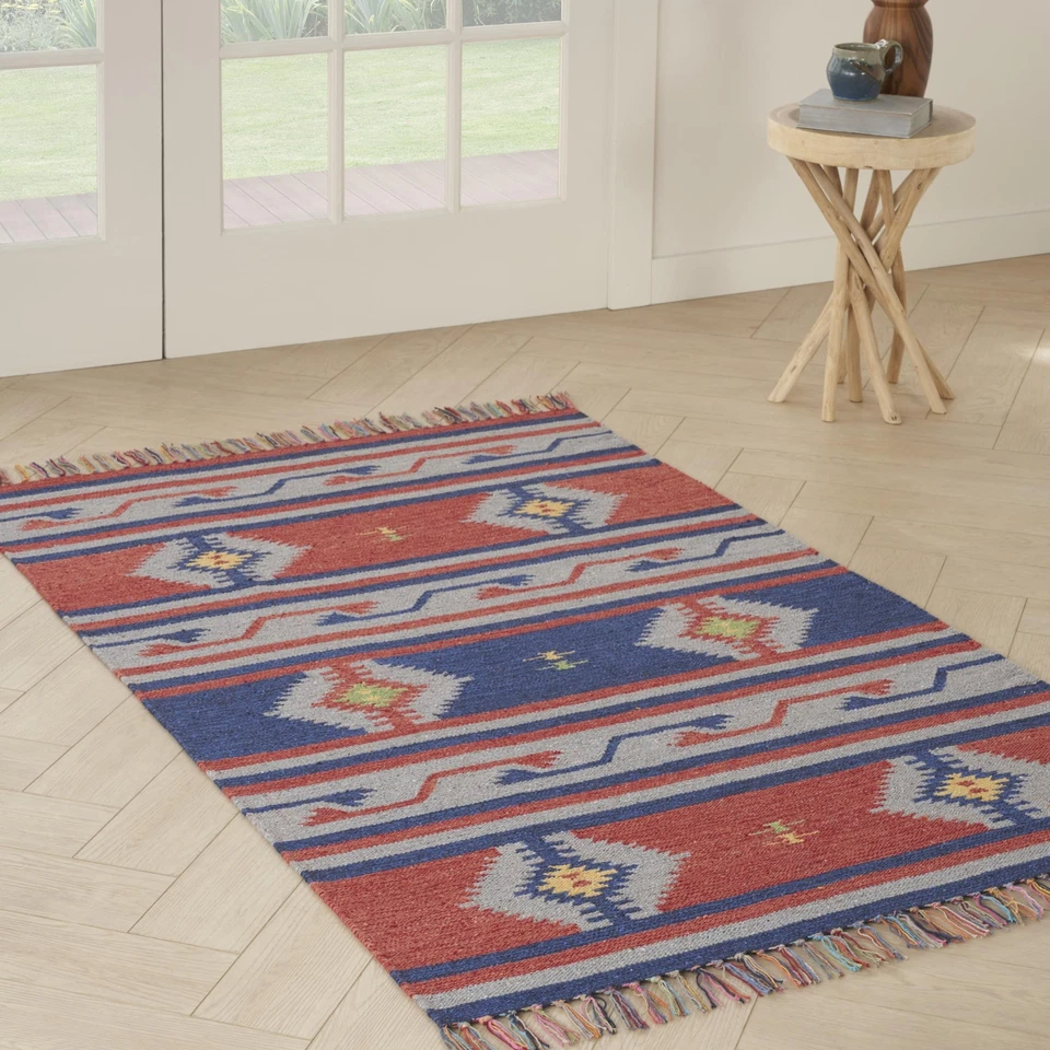 Nourison Baja 3'6" X 5'6" Rectangle Area Rugs in Blred Finish 099446395740