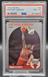 1990-91 Hoops #65 Michael Jordan PSA 8 - Picture 1 of 2
