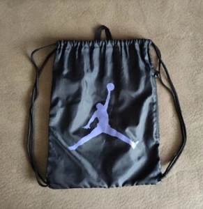 Nike Air Jordan Jumpman Drawstring Sack Black Purple - Picture 1 of 12