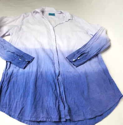 Letarte Apres Soleil 蓝色 Ombre 沙滩衬衫女式中号遮盖 — 第 1/4 张图片